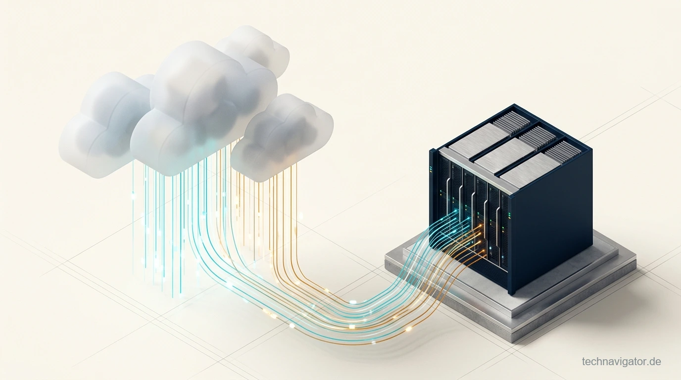 Bare-Metal-Repatriation Datenstrom aus der Public Cloud in dedizierte Server-Racks