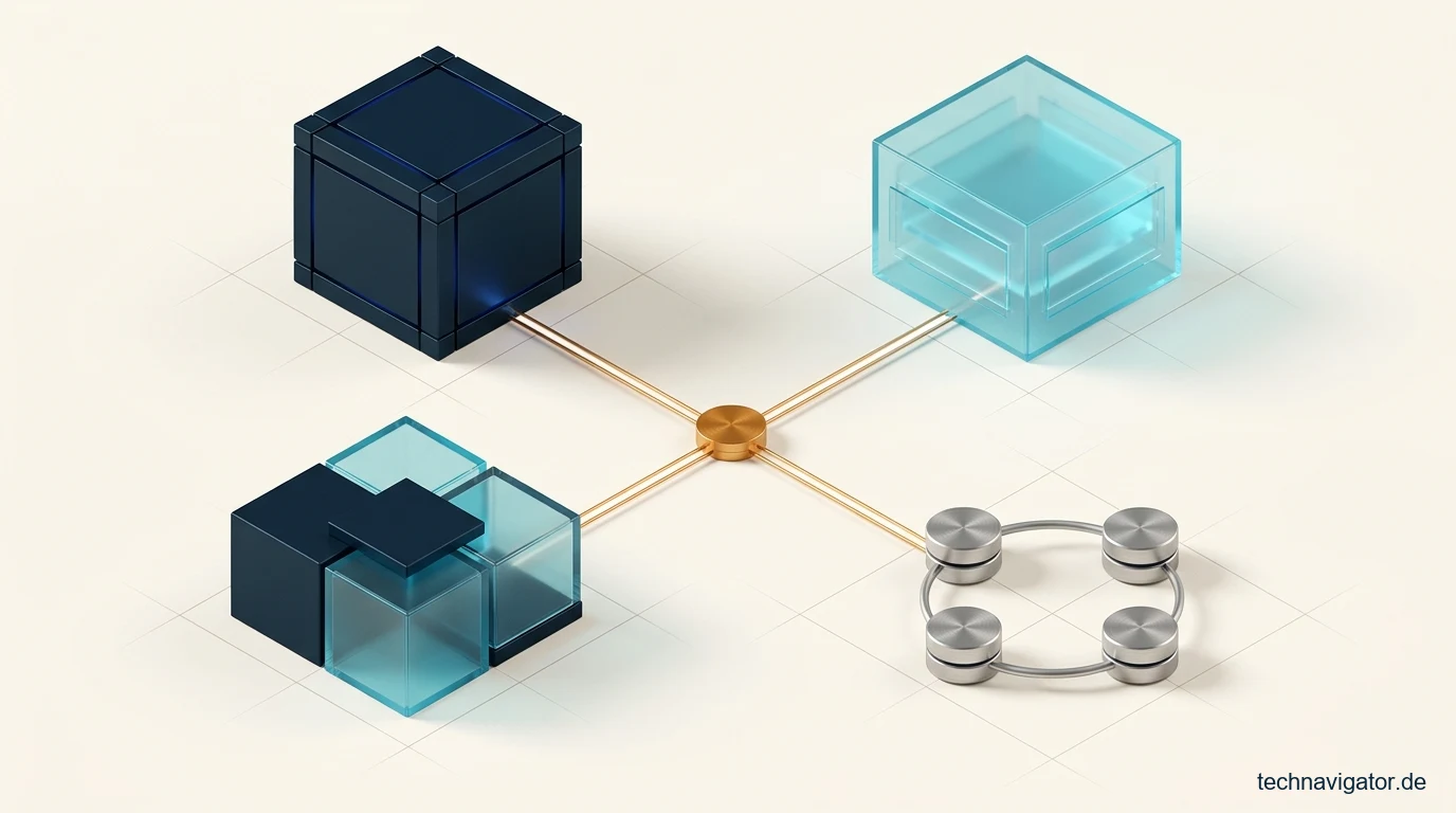 Vier architektonische Cloud-Bereitstellungsmodelle für Private, Public, Hybrid und Community Cloud im Vergleich