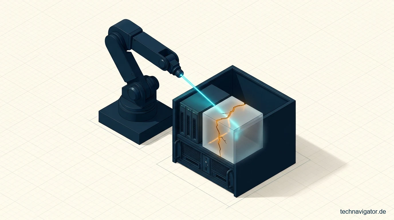 Präzisions-Laserscanner bei der automatisierten Schwachstellenanalyse eines Server-Moduls