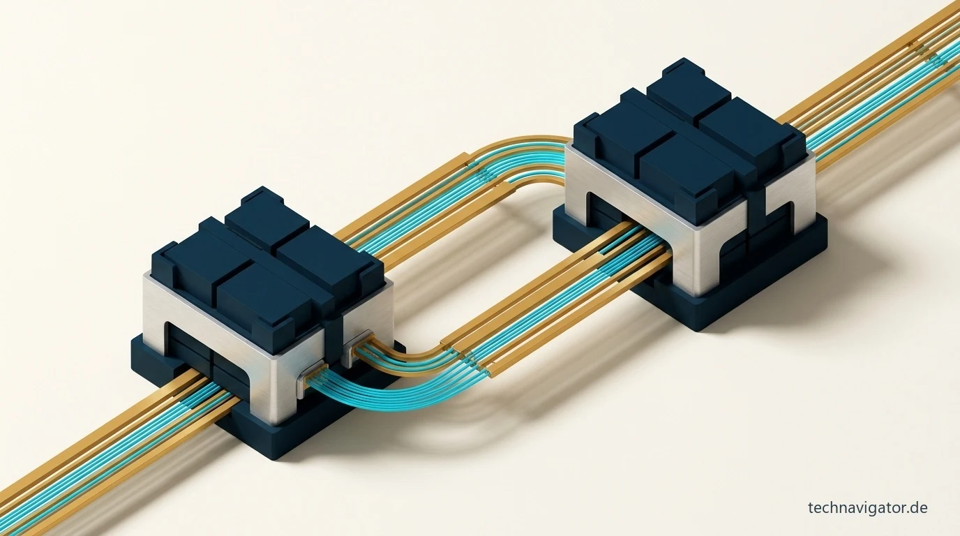 Isometrisches SD-WAN-Routing-Modul mit redundanten Glasfaser-Uplinks für Multi-Provider-Resilienz