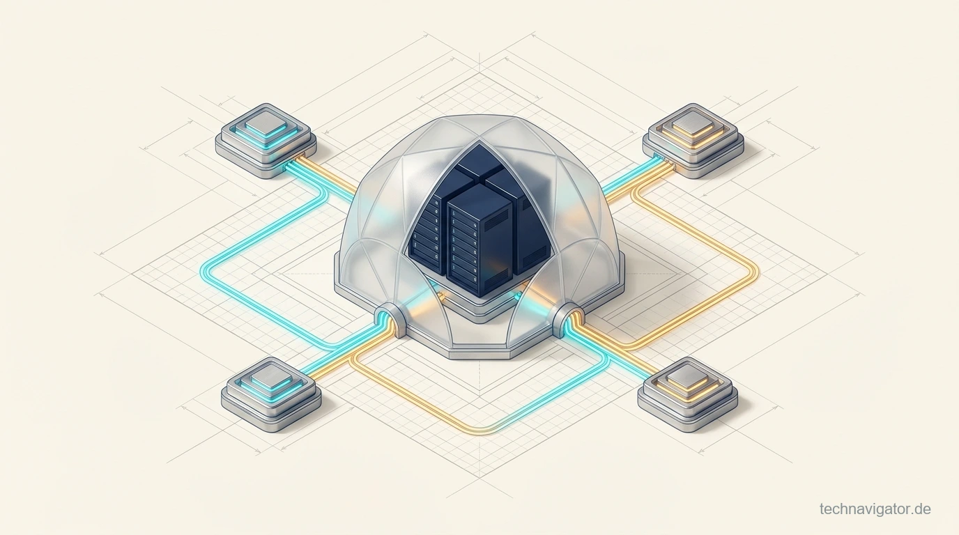 Isometrische Cloud-Governance-Architektur und Vorstandshaftung mit Telemetrie-Überwachung